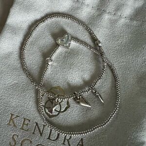 Silver stretch bracelets